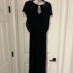 Black Burnout Velvet Jumpsuit from Last Tango.